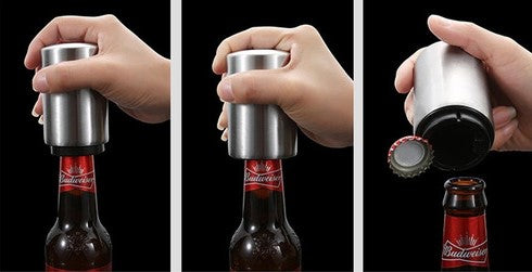 Abrebotellas automático de acero inoxidable