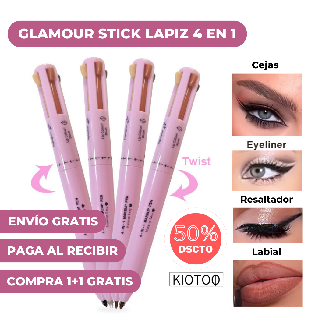 Glamour Stick™ Lápiz de Maquillaje 4 en 1 (COMPRAS 1+1 GRATIS)